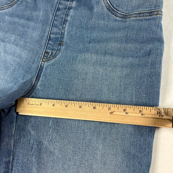 Spanx Shape Jean Women Extra Large Pull On Flare High Rise Blue Everywhere Denim - Picture 14 of 16